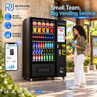 Distributeur automatique de boissons et de snacks RUNYANG personnalisé pour l'extérieur, à monnayeur, à vendre en Europe