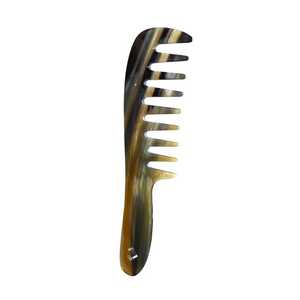 Natural Cow Horn Eco-Friendly Handmade Premium Anti-Static Hair Comb Detangler for Men Women and <b>Beard</b> <b>Care</b> - Product Image 1