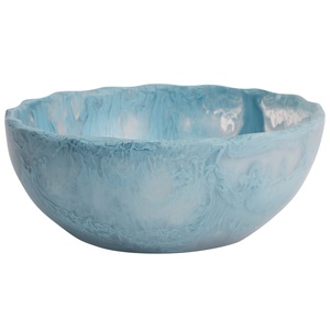 Luxury Handmade Polished White Swirl Resin Eco-Friendly Durable Serving Bowl Premium Fruit Salad Tableware for Home Hotel Party - Product Image 6