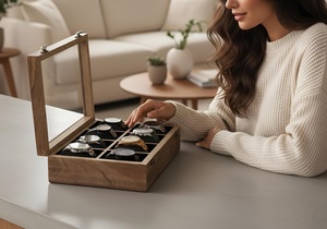 Wooden Watch Box for Men Timepiece Storage Jewelry Organizer <b>Display</b> <b>Case</b> 12-Slot - Product Image 2