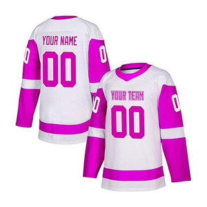 Maillot de hockey sur glace personnalisé blanc et vert en dentelle royale, service OEM, 100 % polyester, séchage rapide, respirant, nom d'équipe personnalisé - Product Image 6