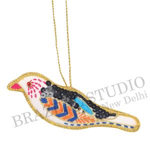 Adornos Navideños Personalizados de Terciopelo Satinado con Cuentas Bordadas a Mano, Ecológicos, de Brazeal Studio, Hilos Dorados de Fábrica - Product Image 4