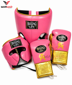 Guantes de Boxeo de Cuero Premium, Sin Boxeo No Hay Vida, para Entrenamiento y Sparring, Protector de Cabeza y Protector Inguinal, Equipo de Protección para Artes Marciales para Adultos - Product Image 1
