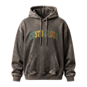 Sudadera con Capucha Oversize de Diseño Personalizado, Logotipo Bordado en el Pecho, Hombros Caídos, Tejido Pesado, Impresión Digital ODM, Ropa Urbana al por Mayor - Product Image 5