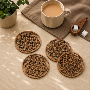Avengers Logo Solid Wood Coaster Set Handcrafted Heat Resistant Drink <b>Mat</b> Superhero Table Protector Coffee Tea Cup Holder - Product Image 6