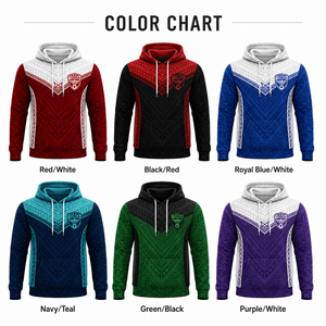 Sudadera con Capucha Unisex con Estampado Geométrico Rojo y Blanco, Impresión por Sublimación, Protección UV UPF 50, Chaqueta para Adultos - Product Image 4