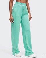 Weite Fleece-Hose Einfarbig für Casual Regular Fit Volle Länge Hohe Taille Wasserdichte Jogginghose Sommer-Stil Individuelles Logo
