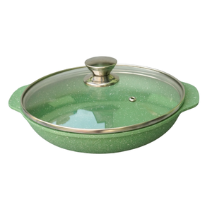 Cacerola de Aluminio Fundido a Presión con Revestimiento Cerámico Antiadherente, Tapa de Vidrio, Estilo Americano, Compatible con Inducción, Aislada y Resistente a Altas Temperaturas - Product Image 3