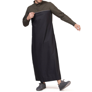 Branded Best Selling Islamic Modest <b>Men</b> Abaya Dress Polyester Washed Plus Size Thermal Breathable Eid Ramadan Wholesale - Product Image 2