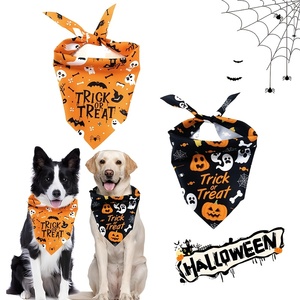 Halloween Pet Bandanas with <b>Pumpkin</b> Bat Ghost Print Custom Dog Cat Neck Scarf Wholesale Party <b>Costume</b> Accessory - Product Image 2