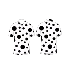 Camisa Polo Blanca con Puntos Negros para Hombre, Sublimación Personalizada, Manga Corta, Verano, Casual, Transpirable, Ligera, para Golf - Product Image 3