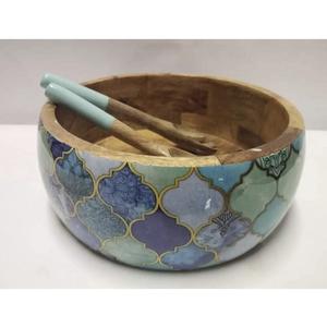 Nouvel Arrivage : Ensemble Saladier en Bois et Résine Fait Main avec Cuillère, Ustensiles de Cuisine Élégants, Décoration de Table, Outils à Salade - Product Image 6