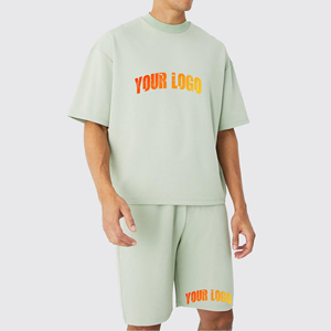 Conjunto Deportivo de 2 Piezas Estampado de Alta Calidad 100% Algodón - Conjunto Corto de Verano Transpirable y Ecológico de Peso Medio para Hombre - Product Image 1