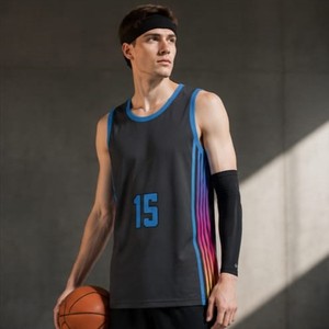 Camiseta de Baloncesto para Hombre, Sin Mangas, 15 Colores Degradados, Sublimada, Absorbente de Humedad, Poliéster, Ajuste Atlético, para Todas las Temporadas - Product Image 1