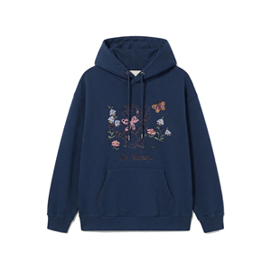 เสื้อฮู้ดปักลายตามสั่ง ผ้าฝ้ายฟลีซหนานุ่ม สไตล์สตรีทแวร์ เสื้อสเวตเชิ้ตผู้ชาย ผู้หญิง รับผลิตแบบ OEM ODM เสื้อผ้าแบรนด์ส่วนตัว - Product Image 2
