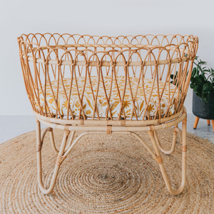 Berceaux en bois naturel de qualité supérieure, berceaux en rotin pour bébés, berceaux pour nourrissons - Product Image 1