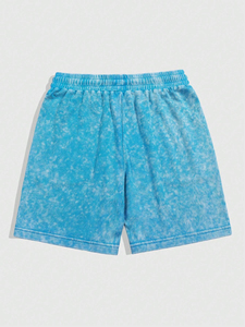 Pantalones Cortos de Algodón Tie Dye para Hombre, Cintura Media, con Cordón, Estilo Casual, Tejido Transpirable - Product Image 3