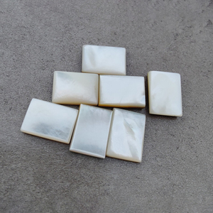 Cabujón de Nácar Blanco Natural, Forma Rectangular, Parte Posterior Plana, Calibrado, Grado AAA, para Joyería - Product Image 4