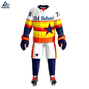 Uniforme de Hockey sobre Hielo 2026, Totalmente Transpirable y Duradero, Diseño Clásico con Rayas y Estrellas, Calidad Premium, Servicio OEM ODM - Product Image 4
