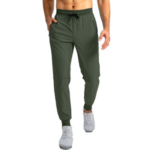 Pantalon Homme en Lin Léger Décontracté avec Cordon de Serrage et Taille Élastique, Coupe Ample, Couleur Unie, Longueur Entière – Vente en Gros - Product Image 1