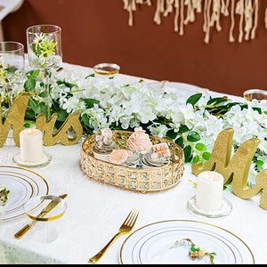 Decorative Tray for Cupcake <b>Stand</b> Pillar Candle <b>Holder</b> Gold Drink Tray <b>Plate</b> and Tray Crystal <b>Holder</b> Fruit Cake Up <b>Plate</b> - Product Image 4