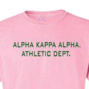 Camiseta Deportiva AKA Athletic Dept, Color Rosa Claro, Algodón Premium, Cuello Redondo, Manga Corta, Ropa Casual de Hermandad Griega - Product Image 6