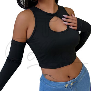Top Corto a Cuadros para Mujer, Diseño Moderno, Verano, Manga Corta, Personalizable, Transpirable, Ecológico, de Algodón, con Logotipo Personalizado - Product Image 3