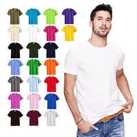 Kaos Polos Premium Lengan Pendek Unisex Katun 100% Tebal Bernapas, Gaya Minimalis, Hadiah Hari Ayah Musim Panas