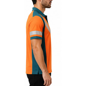 เสื้อโปโลสำหรับทำงานประจำวันสำหรับผู้ชาย เสื้อคอปกแขนสั้นผ้าฝ้ายผสมระบายอากาศได้ดี เสื้อผ้าชุดยูนิฟอร์มสำนักงานที่สวมใส่สบาย - Product Image 5