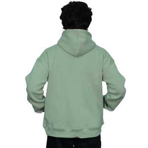 Sudadera con Capucha para Hombre, 100% Algodón, Color Verde Menta, Estilo Casual, Manga Larga, Cómoda, Moda Urbana - Product Image 3