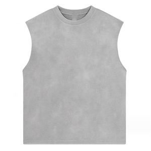 Wholesale Gym Sleeveless Regular Fit Quick-Dry Custom High Quality Acid-Washed 100% Cotton Punk Style <b>Animal</b> Print Eco-Friendly - Product Image 1