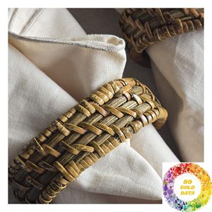 Anneau de serviette en rotin naturel fait main, accessoire de table pour buffets, événements de restauration, restaurants et hôtellerie - Product Image 6