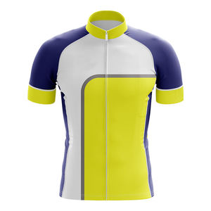Maillot de cyclisme personnalisable unisexe en tissu mesh 100% polyester anti-UV, vert, vente en gros - Product Image 3