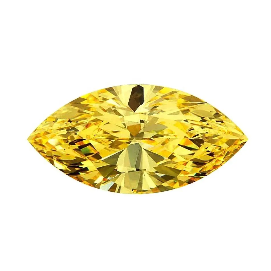 Rare Trouver 1ct 2ct 3ct Marquise Cut Jaune Couleur VVS SI1 Loose HPHT CVD Diamants Naturels IGI GIA Certifié Laboratoire Créé Diamant