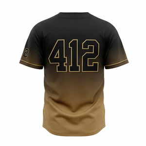 Maillot de baseball streetwear dégradé, uniforme sportif urbain, t-shirt athlétique respirant, USA Europe MALUZA INDUSTRIES - Product Image 3