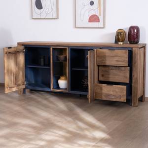 Vandana Crystal Craft-storage <b>sideboard</b> with glass shelves Enoa in rosewood and acacia 200 cm - Product Image 5