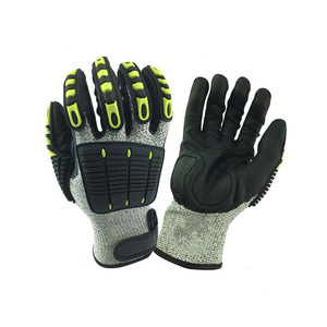 High Quality Reinforced <b>Synthetic</b> <b>Leather</b> Mechanic Gloves Industrial Safety Work Pair Smooth Heat Resistance - Product Image 6