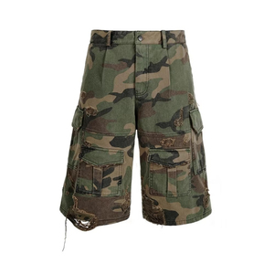 Shorts Cargo Homme Grande Taille Premium en Coton Lourd 100% Écologique Anti-Plis Personnalisable Uni Décontracté Respirant - Product Image 5