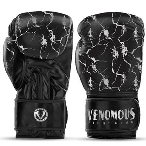 Fully Customized Venomous Black Thunder Boxing Gloves Premium Hand Grips Moisture Wicking Adjustable Wrist <b>Strap</b> Training MMA - Product Image 1