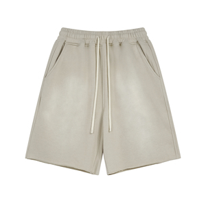 Shorts Homme en Molleton 100% Coton Effet Délavé, Sans Ourlet, Poches Croisées, Séchage Rapide, Motifs Brodés Personnalisés, Fabrication Usine - Product Image 5