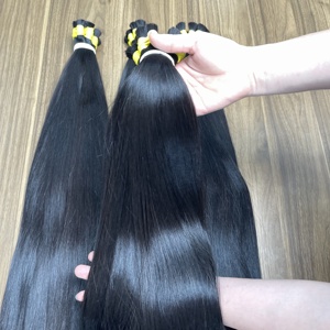 Cheveux naturels lisses en vrac, couleur noire, extensions de cheveux humains vietnamiens, de 6 à 32 pouces, vente en gros jusqu'à 10% de réduction - Product Image 5