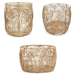 FLORAL ARCHES COLLECTIVE Natural <b>Wicker</b> Plant <b>Basket</b> Bamboo Rattan <b>Basket</b> <b>Laundry</b> Storage <b>Laundry</b> Bin All At Home - Product Image 4