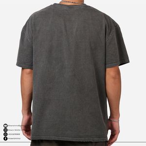 เสื้อยืดแขนสั้นผู้ชายทรงโอเวอร์ไซส์ ผ้าคอตตอนพรีเมียม 100% เนื้อหนา สไตล์สตรีทแวร์ ทรงบ็อกซี่ รับสกรีนโลโก้ สีสันตามสั่ง Mawra รุ่นใหม่ - Product Image 2