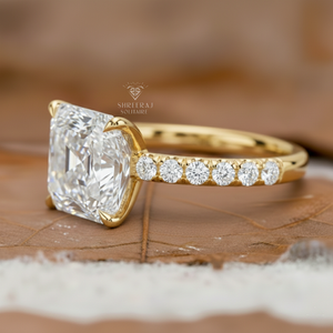Joyería Fina de Oro Sólido de 18k con Diamantes de Laboratorio DEF/VVS de 1ct, Corte Asscher Personalizado, Anillo de Compromiso y Boda para Aniversario - Product Image 2