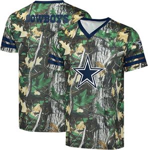 Camiseta Deportiva de Poliéster Transpirable con Malla, Manga Corta, Bordada, Antibacteriana y Ligera con Estampado de Camuflaje de los Steelers - Product Image 1