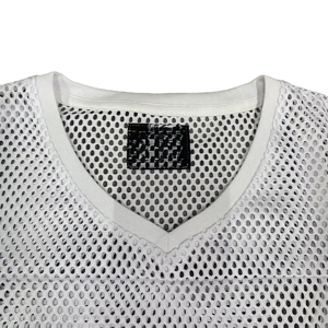 Streetwear Boxy Fit Mesh Baggy Jersey Sports T Shirts <b>Drop</b> Shoulder V-Neck Baseball Mesh Top Ladies 100% Polyester V-Neck Jersey - Product Image 2