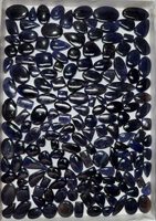 Cabochon en Iolite Violette Profonde Naturelle et Pierre de Soleil, Pierre Semi-Précieuse en Vrac pour la Fabrication de Bijoux Faits Main, Produit en Gros, Décoration d'Intérieur