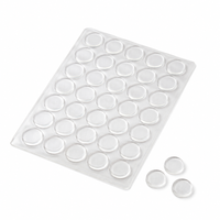 Tampons de protection plats en PVC transparent autocollants pour meubles 13x4mm