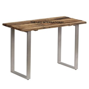 Banc d'intérieur moderne en bois avec pieds carrés en aluminium, finition naturelle, caractéristique durable - Product Image 5