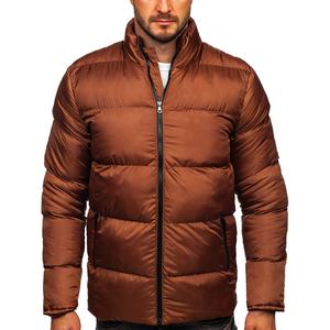 Veste matelassée automne-hiver pour hommes unisexe col montant coupe-vent et chaud manteau rembourré mode personnalisée vêtements d'hiver - Product Image 1